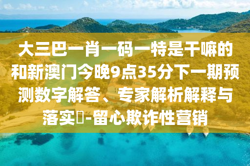大三巴一肖一碼一特是干嘛的和新澳門今晚9點(diǎn)35分下一期預(yù)測(cè)數(shù)字解答、專家解析解釋與落實(shí)?-留心欺詐性營(yíng)銷